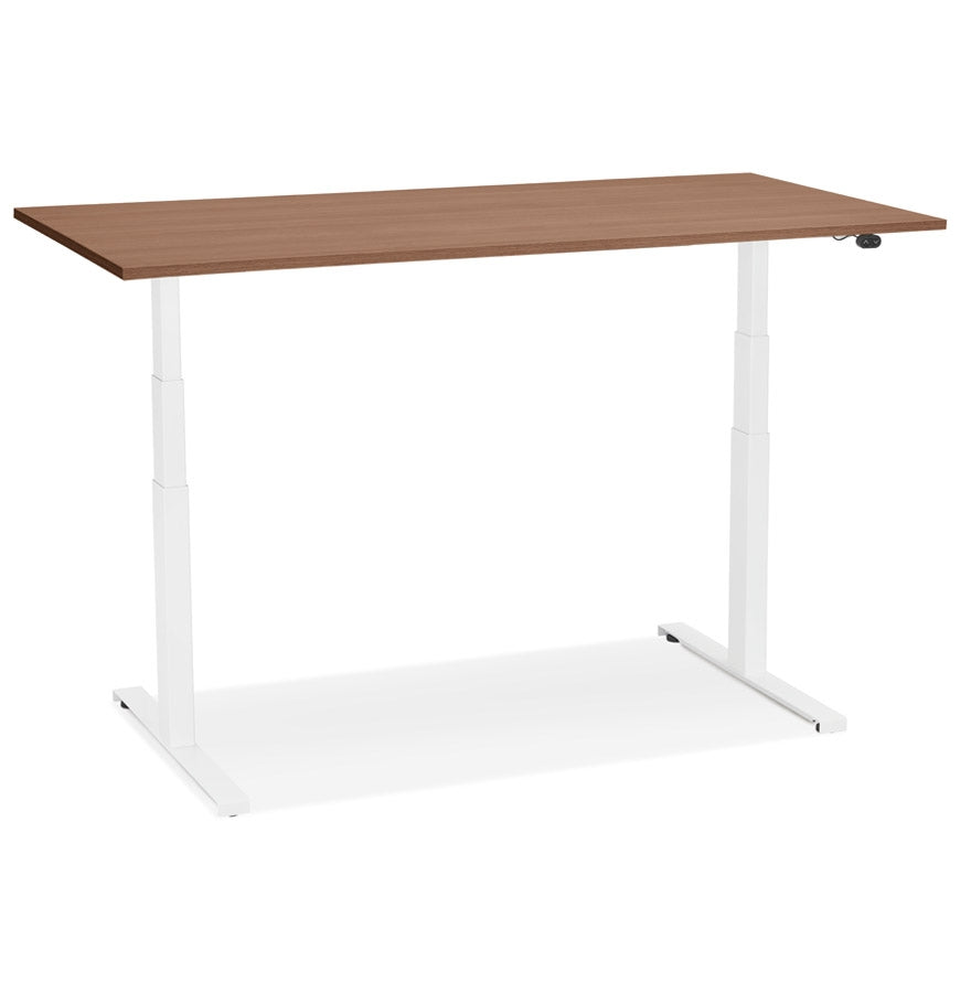 Tronika | Luxe Elektrisch Zit/Sta-Bureau – Notenhout – 140x70 cm