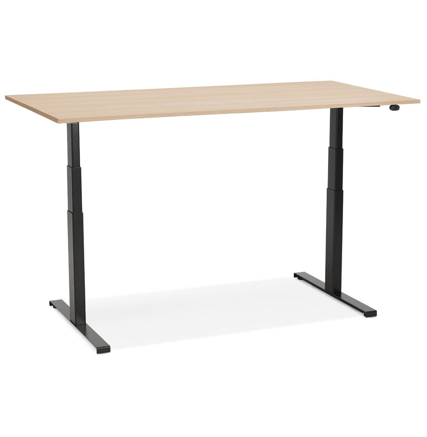 NaturaLux | Ergonomisch elektrisch bureau – luxe houtafwerking – 160x80 cm-OfficeKing