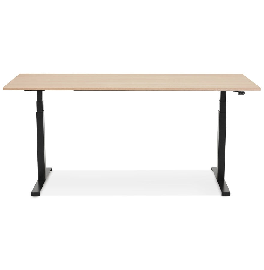 NaturaLux | Ergonomisch elektrisch bureau – luxe houtafwerking – 160x80 cm-OfficeKing