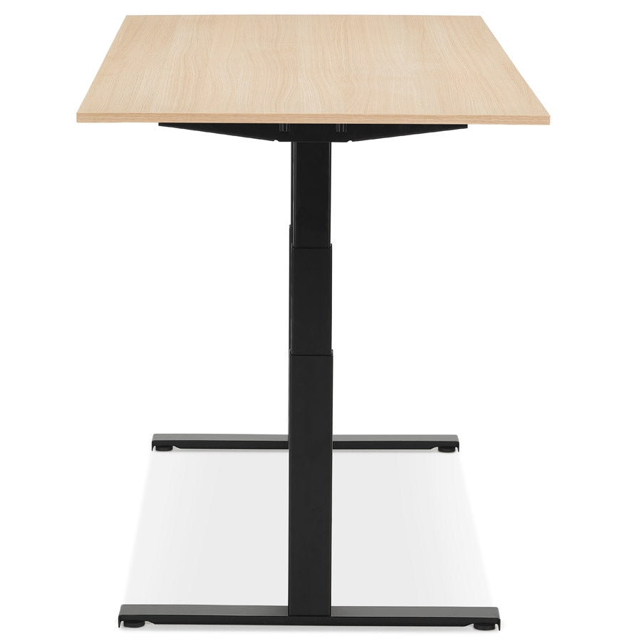 NaturaLux | Ergonomisch elektrisch bureau – luxe houtafwerking – 160x80 cm-OfficeKing