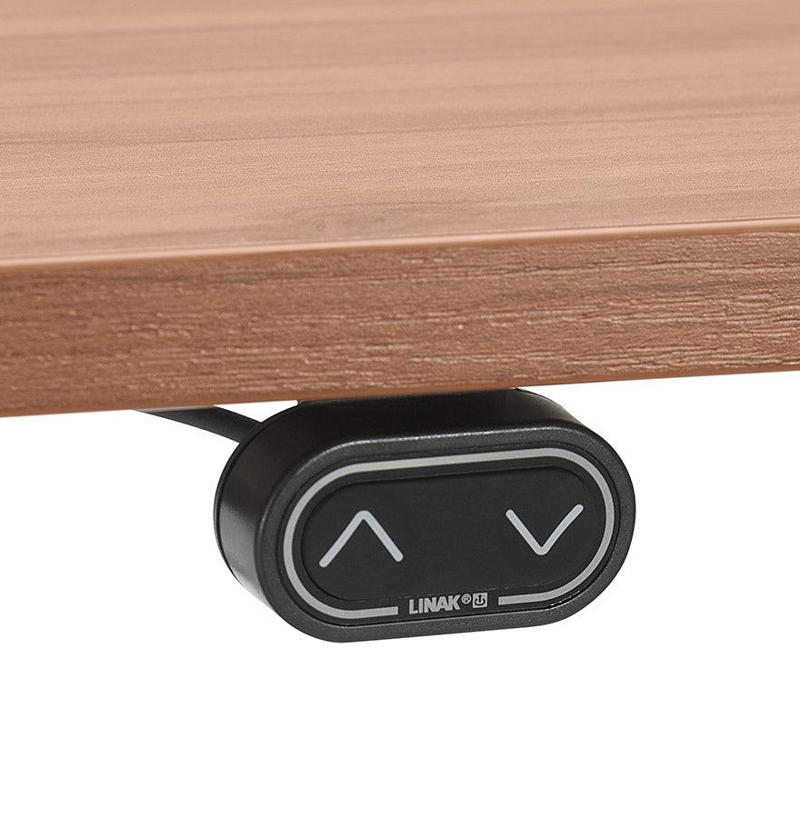 Tronique | Elektrisch verstelbaar bureau – luxe notenhout – 160x80 cm-OfficeKing