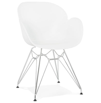 Unalux | Moderne kunststof stoel met chroomvoeten-OfficeKing