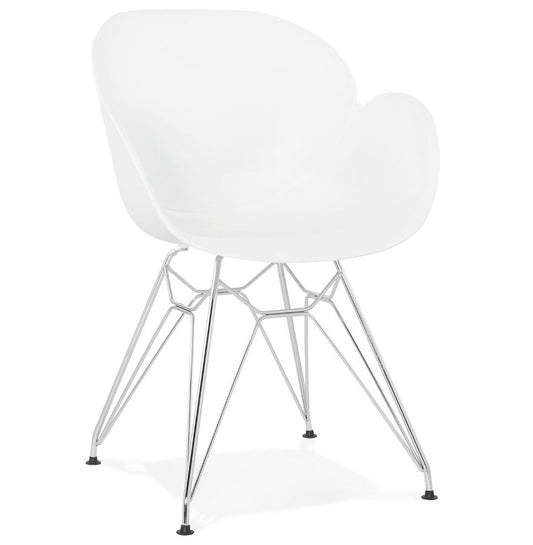 Unalux | Moderne kunststof stoel met chroomvoeten-OfficeKing