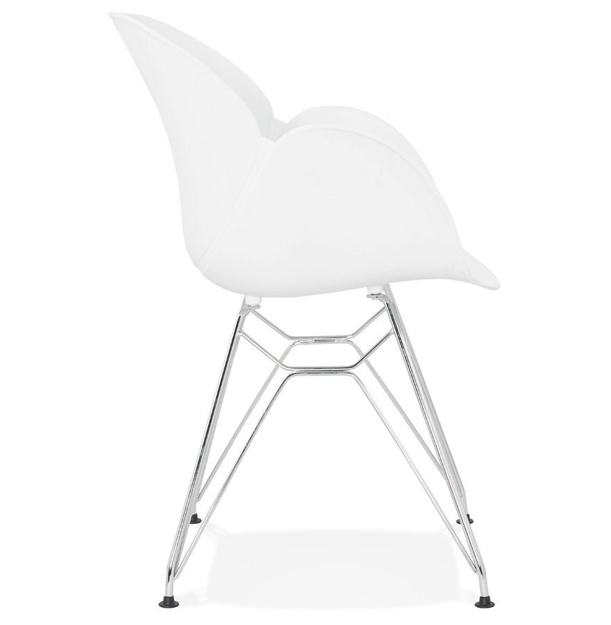 Unalux | Moderne kunststof stoel met chroomvoeten-OfficeKing