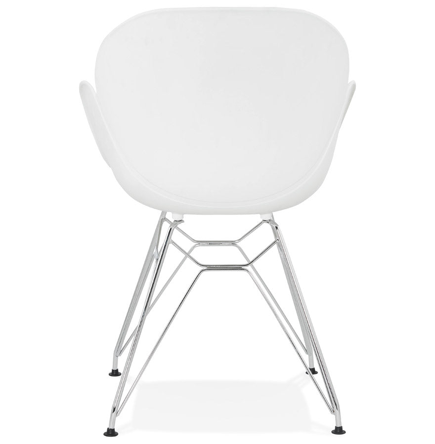 Unalux | Moderne kunststof stoel met chroomvoeten-OfficeKing