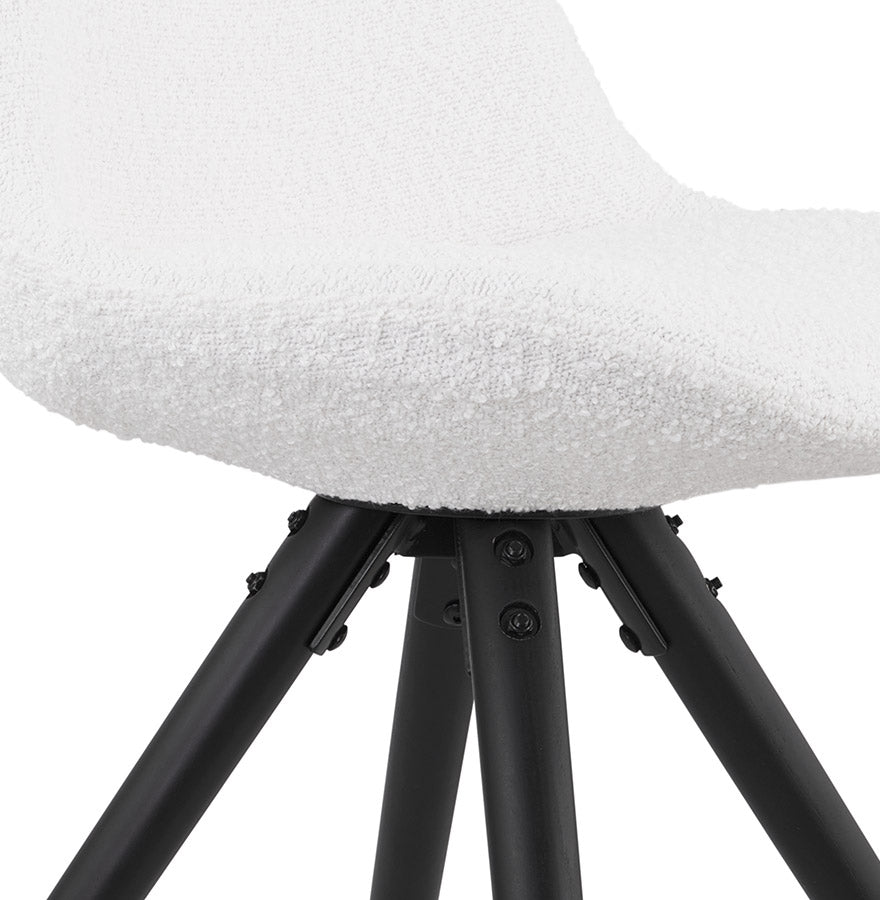 Valentina | Luxe fauteuil met zachte badstof en elegante zwarte poten