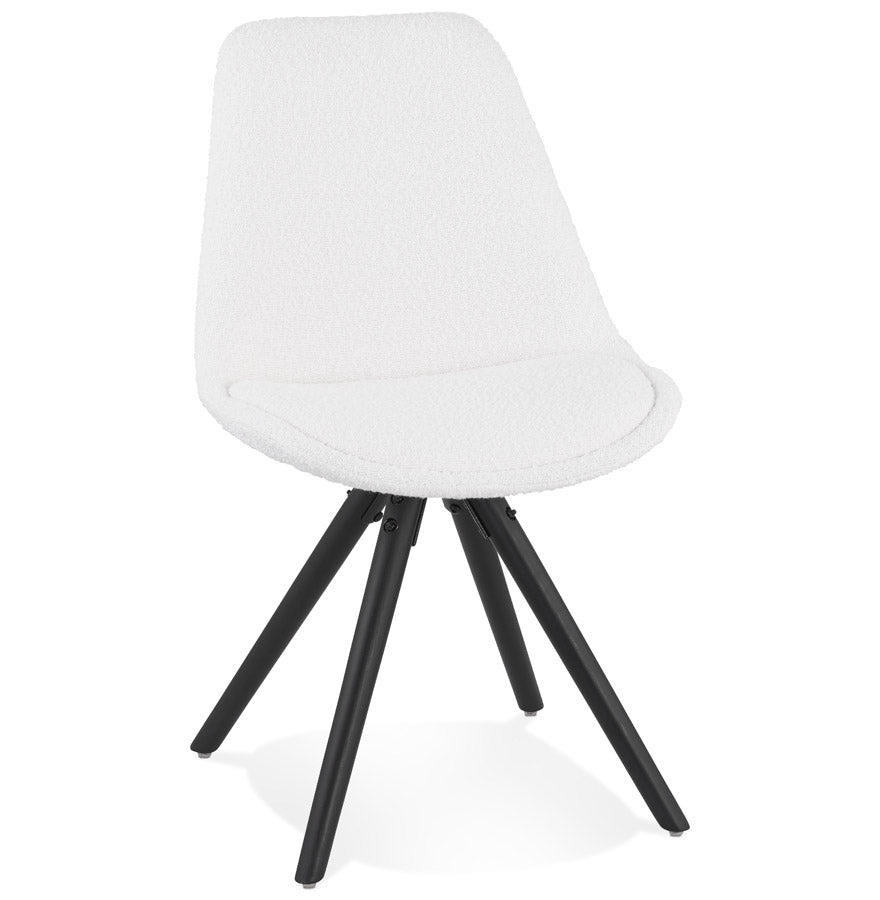 Valentina | Luxe fauteuil met zachte badstof en elegante zwarte poten