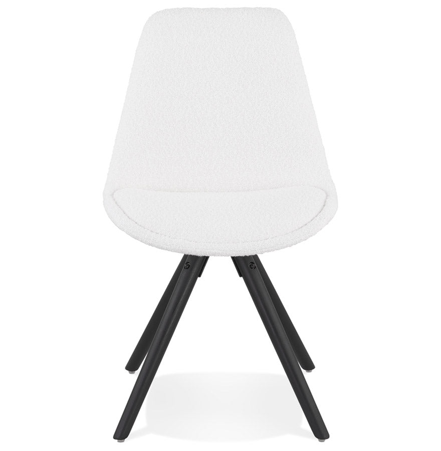 Valentina | Luxe fauteuil met zachte badstof en elegante zwarte poten