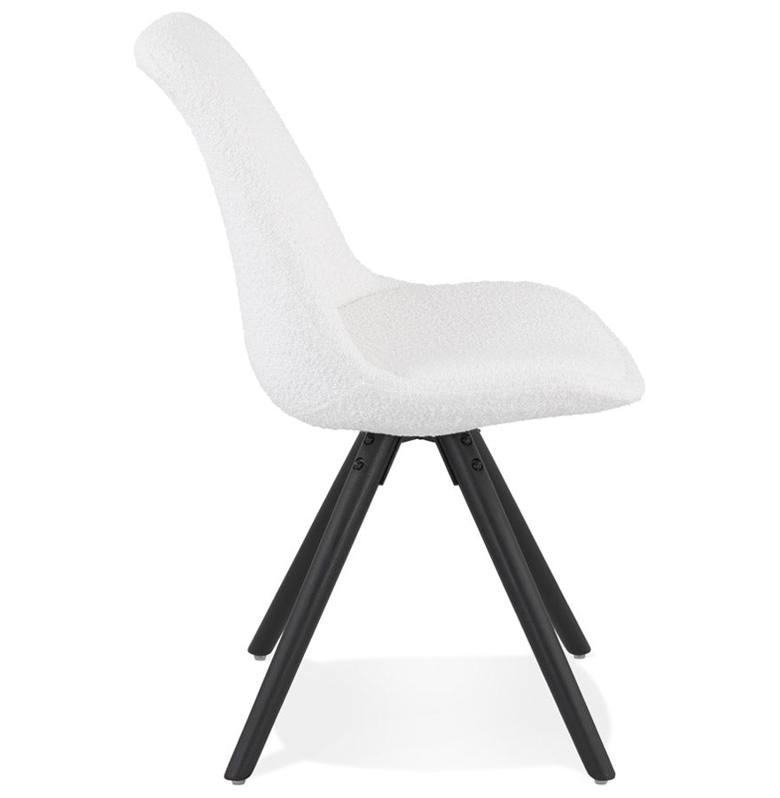 Valentina | Luxe fauteuil met zachte badstof en elegante zwarte poten