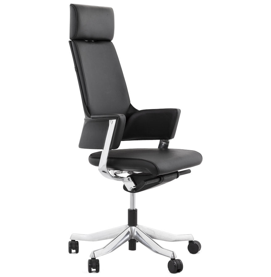 Luxora | Ergonomische Bureaustoel – ultiem comfort in zwart leder