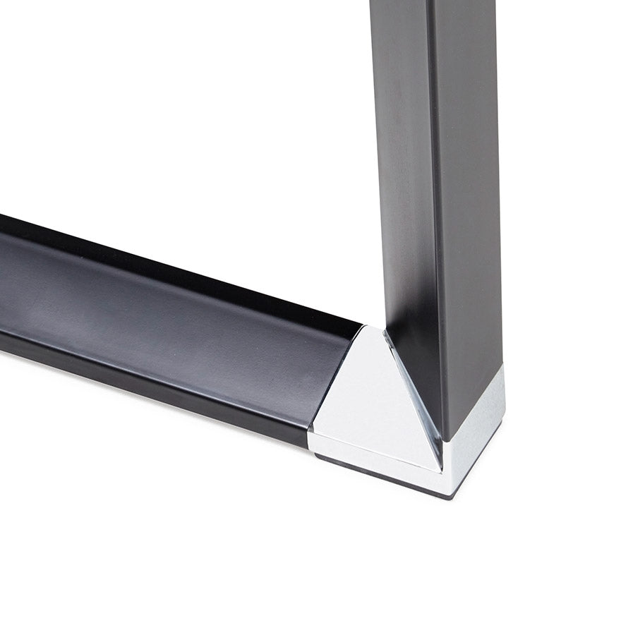 Altravia | Luxe hoekbureau van zwart glas – stijlvol en veelzijdig-OfficeKing