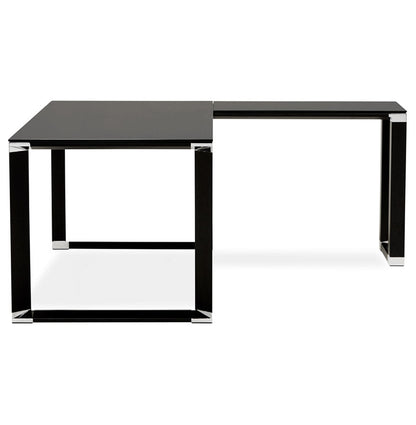 Altravia | Luxe hoekbureau van zwart glas – stijlvol en veelzijdig-OfficeKing