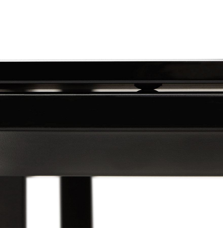 Nexura | Elegantes schwarzes Glas-Directiebureau – 160x80 cm-OfficeKing
