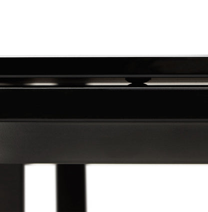 Nexura | Elegantes schwarzes Glas-Directiebureau – 160x80 cm-OfficeKing