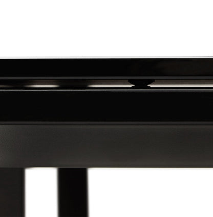 Kreos | Elegante Designer Tafel aus schwarzem Glas – 140x70 cm – stilvoll und modern-OfficeKing