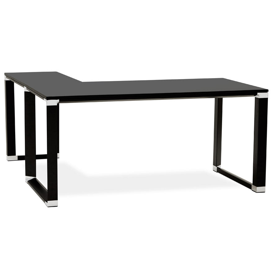 Xalora | Hoekvormig Directiebureau – Elegant zwart hout – Keuze in hoeken-OfficeKing