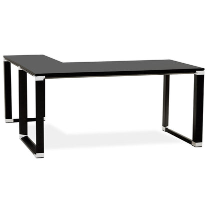 Xalora | Hoekvormig Directiebureau – Elegant zwart hout – Keuze in hoeken-OfficeKing
