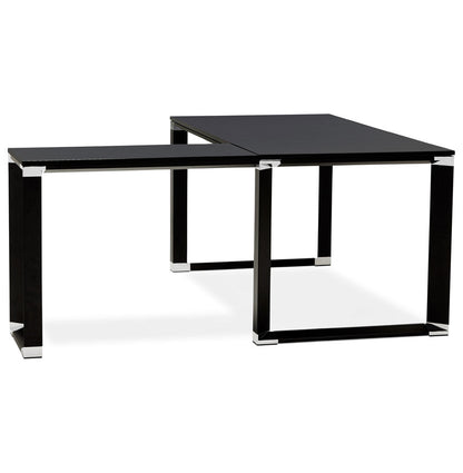 Xalora | Hoekvormig Directiebureau – Elegant zwart hout – Keuze in hoeken-OfficeKing