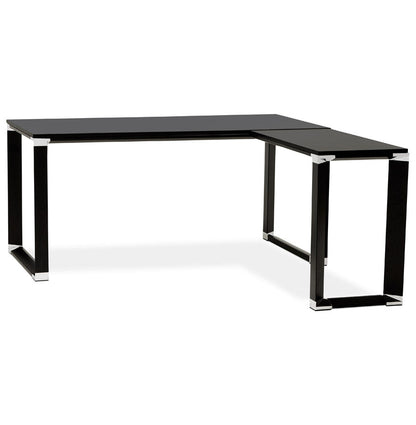 Xalora | Hoekvormig Directiebureau – Elegant zwart hout – Keuze in hoeken-OfficeKing