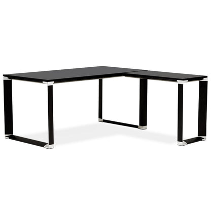 Xalora | Hoekvormig Directiebureau – Elegant zwart hout – Keuze in hoeken-OfficeKing
