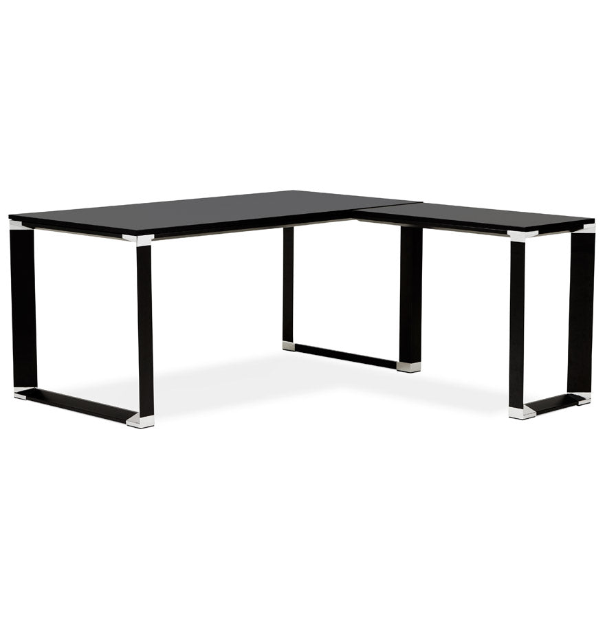 Xalora | Hoekvormig Directiebureau – Elegant zwart hout – Keuze in hoeken