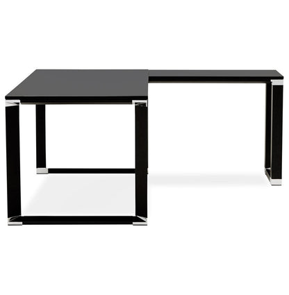 Xalora | Hoekvormig Directiebureau – Elegant zwart hout – Keuze in hoeken-OfficeKing