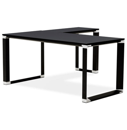 Xalora | Hoekvormig Directiebureau – Elegant zwart hout – Keuze in hoeken-OfficeKing