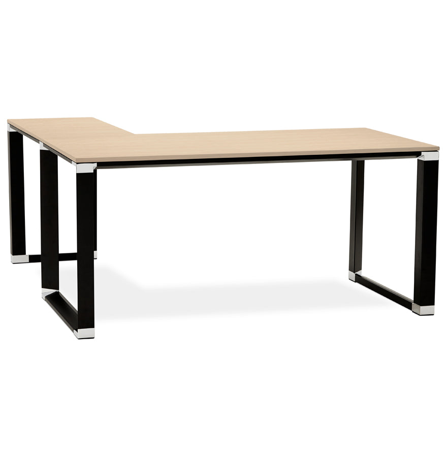 Virella | Luxe hoekbureau in natuurlijk hout – stijlvol en functioneel