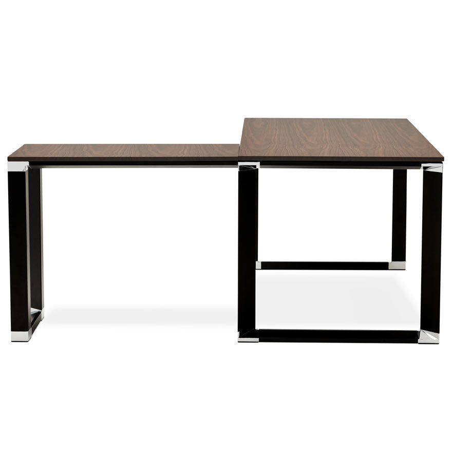 Valora | Luxe hoekbureau in walnoot – stijlvol en functioneel