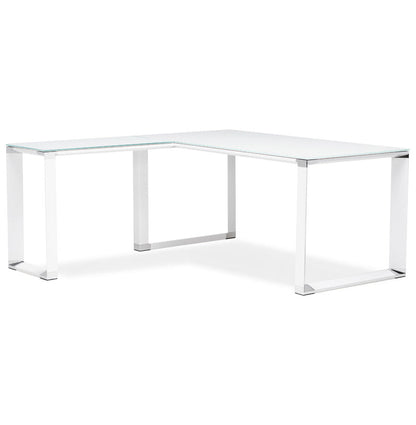 Elara | Hoekvormig Directiebureau – Elegant wit glas – veelzijdig ontwerp-OfficeKing