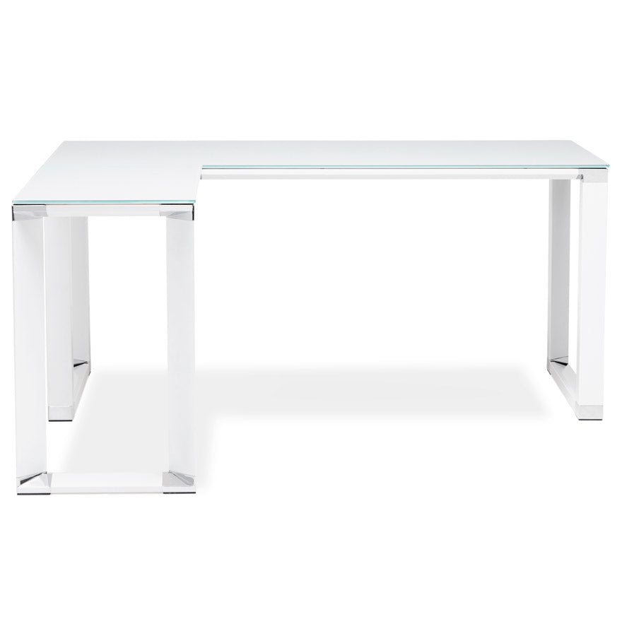 Elara | Hoekvormig Directiebureau – Elegant wit glas – veelzijdig ontwerp-OfficeKing