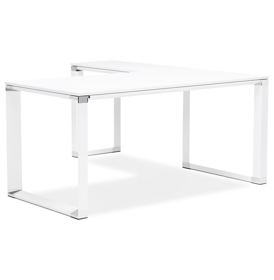 Alureo | Luxe hoekbureau - wit hout - 160 cm-OfficeKing