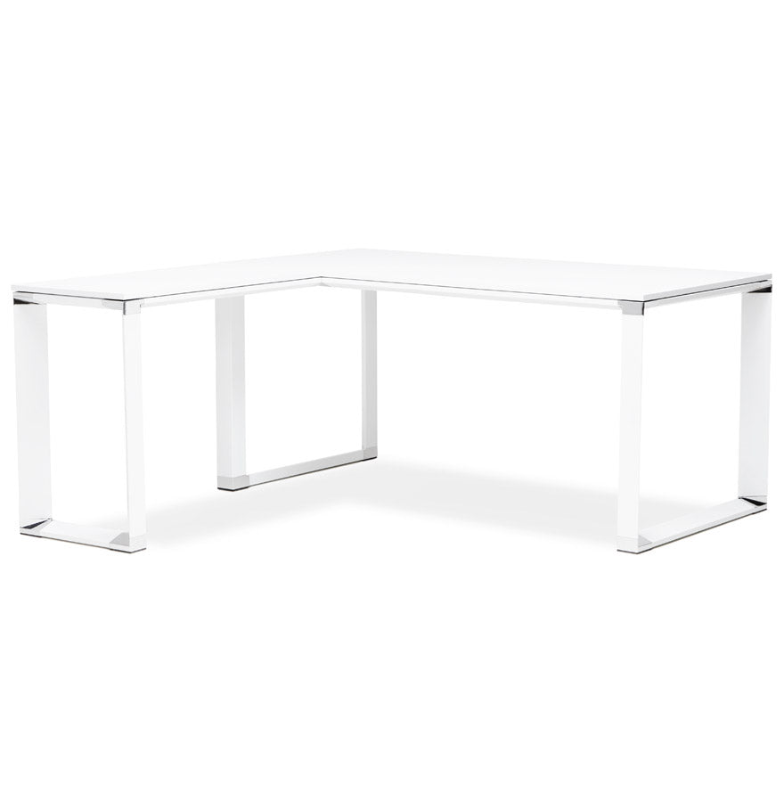 Alureo | Luxe hoekbureau - wit hout - 160 cm