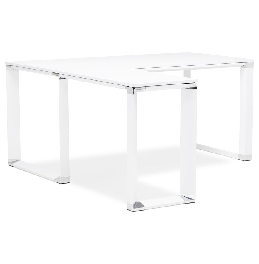 Alureo | Luxe hoekbureau - wit hout - 160 cm-OfficeKing