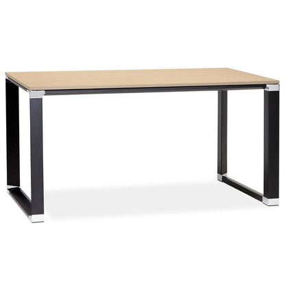 Kreos | Luxe houten bureau met zwart metaal - natuurlijk afgewerkt-OfficeKing