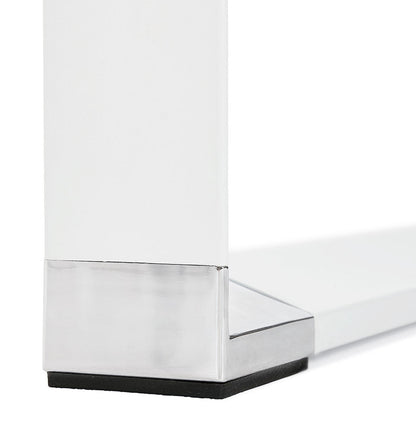 Klyra | Elegante houten bureau met natuurlijke afwerking en wit metaal-OfficeKing