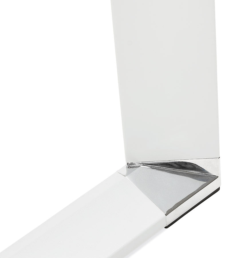 Kreos | Eleganter Designbureau mit edler Notenhölzer und modernem Weißmetall – 140x70 cm-OfficeKing