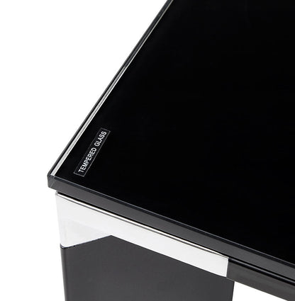 Nerova | Luxuriöses schwarzes Glas-Direktionsbüro – elegant & modern – 200x100 cm-OfficeKing