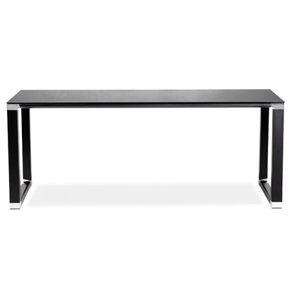 Nerova | Luxuriöses schwarzes Glas-Direktionsbüro – elegant & modern – 200x100 cm-OfficeKing