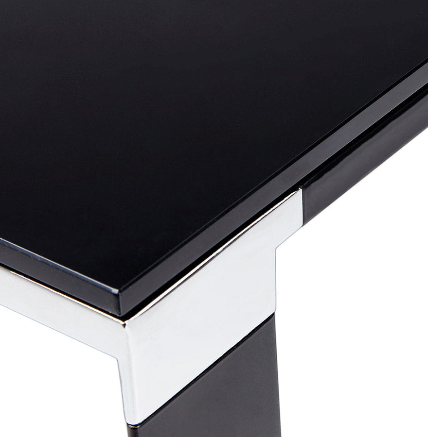 Nexura | Elegantes schwarzes Glas-Directiebureau – 160x80 cm-OfficeKing