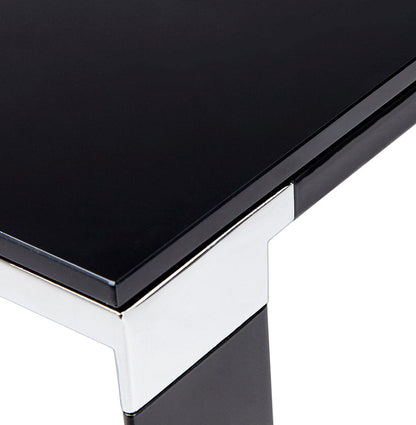 Nexura | Elegantes schwarzes Glas-Directiebureau – 160x80 cm-OfficeKing