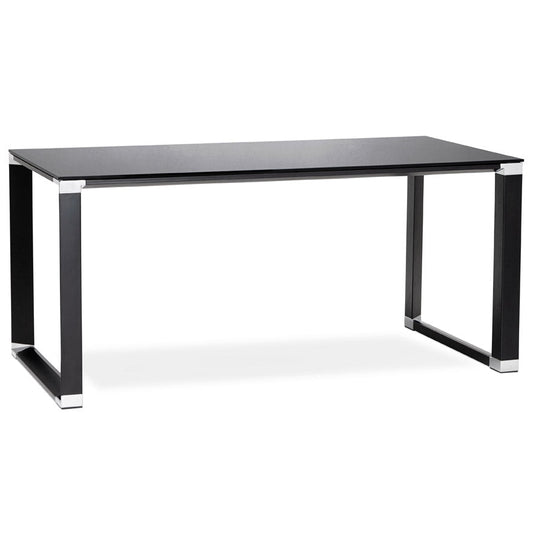 Kreos | Elegante Designer Tafel aus schwarzem Glas – 140x70 cm – stilvoll und modern-OfficeKing