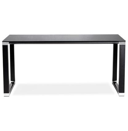 Nexura | Elegantes schwarzes Glas-Directiebureau – 160x80 cm-OfficeKing