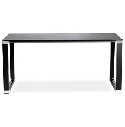 Kreos | Elegante Designer Tafel aus schwarzem Glas – 140x70 cm – stilvoll und modern-OfficeKing