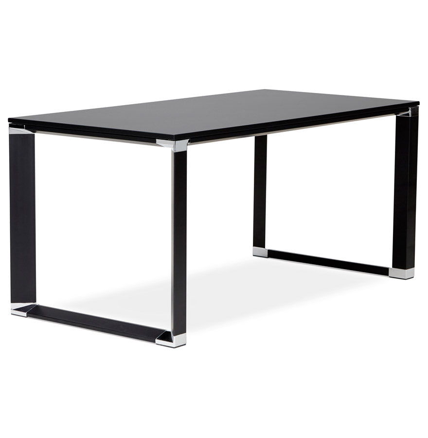 Noblesse | Elegantes Büromöbel – 160x80 cm aus schwarzem Holz-OfficeKing