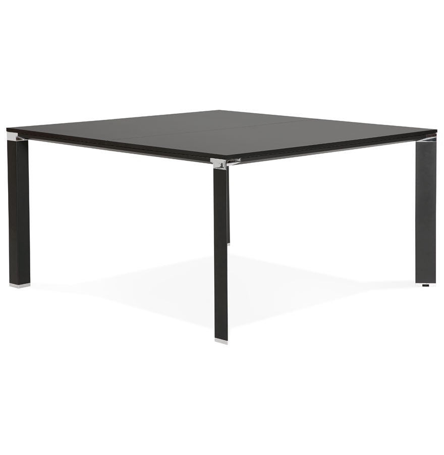 Noxara | Elegante vergadertafel – zwart – 140x140 cm-OfficeKing