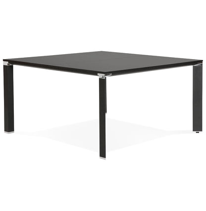 Noxara | Elegante vergadertafel – zwart – 140x140 cm-OfficeKing