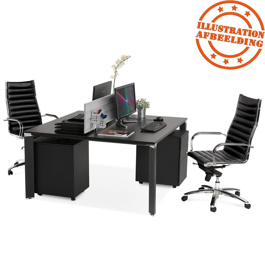 Vermora | Luxe Zwarte Vergadertafel – Ruimtelijk en Elegant-OfficeKing