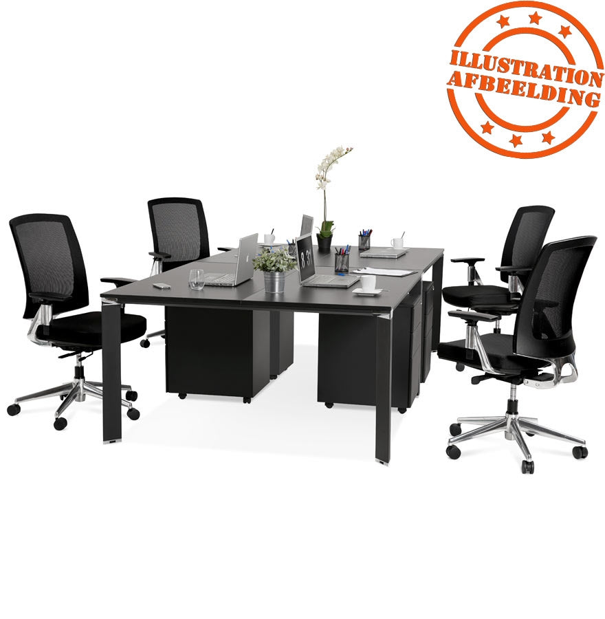 Vermora | Luxe Zwarte Vergadertafel – Ruimtelijk en Elegant-OfficeKing