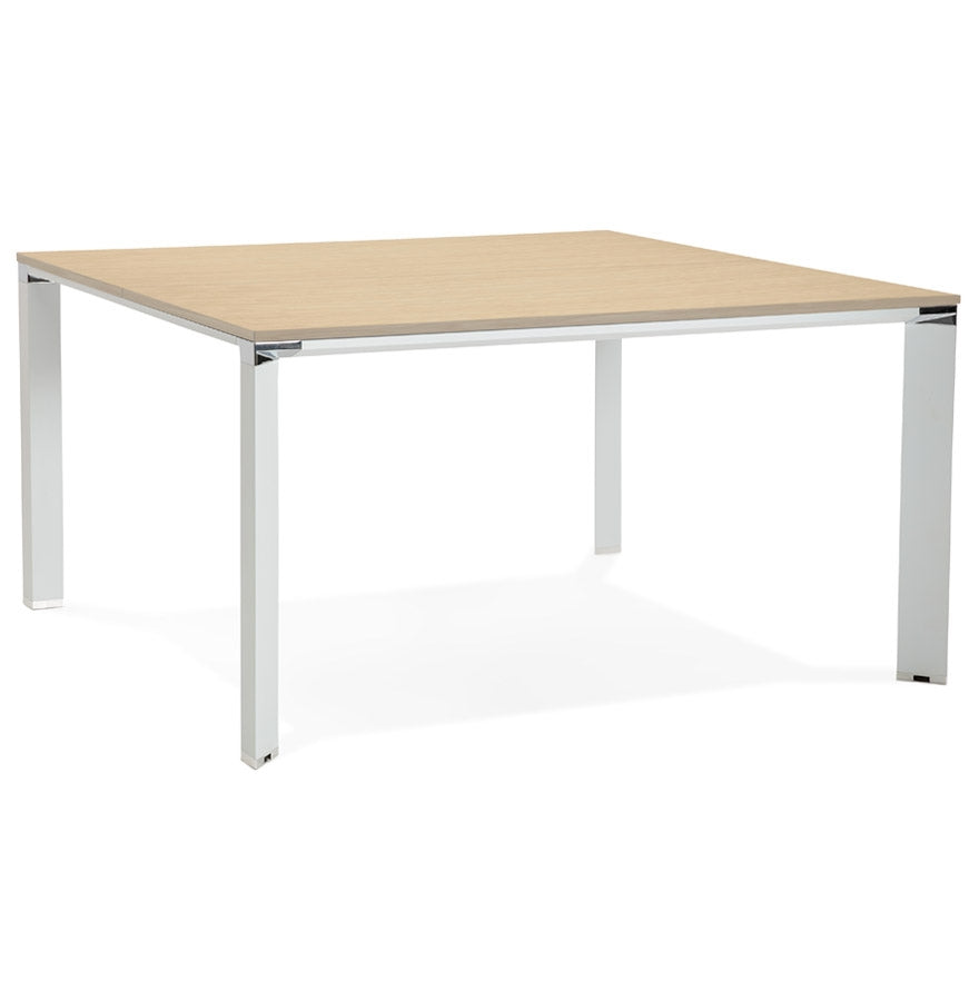 Luxeo | Vergadertafel met natuurlijke afwerking – modern en stijlvol – 140x140 cm